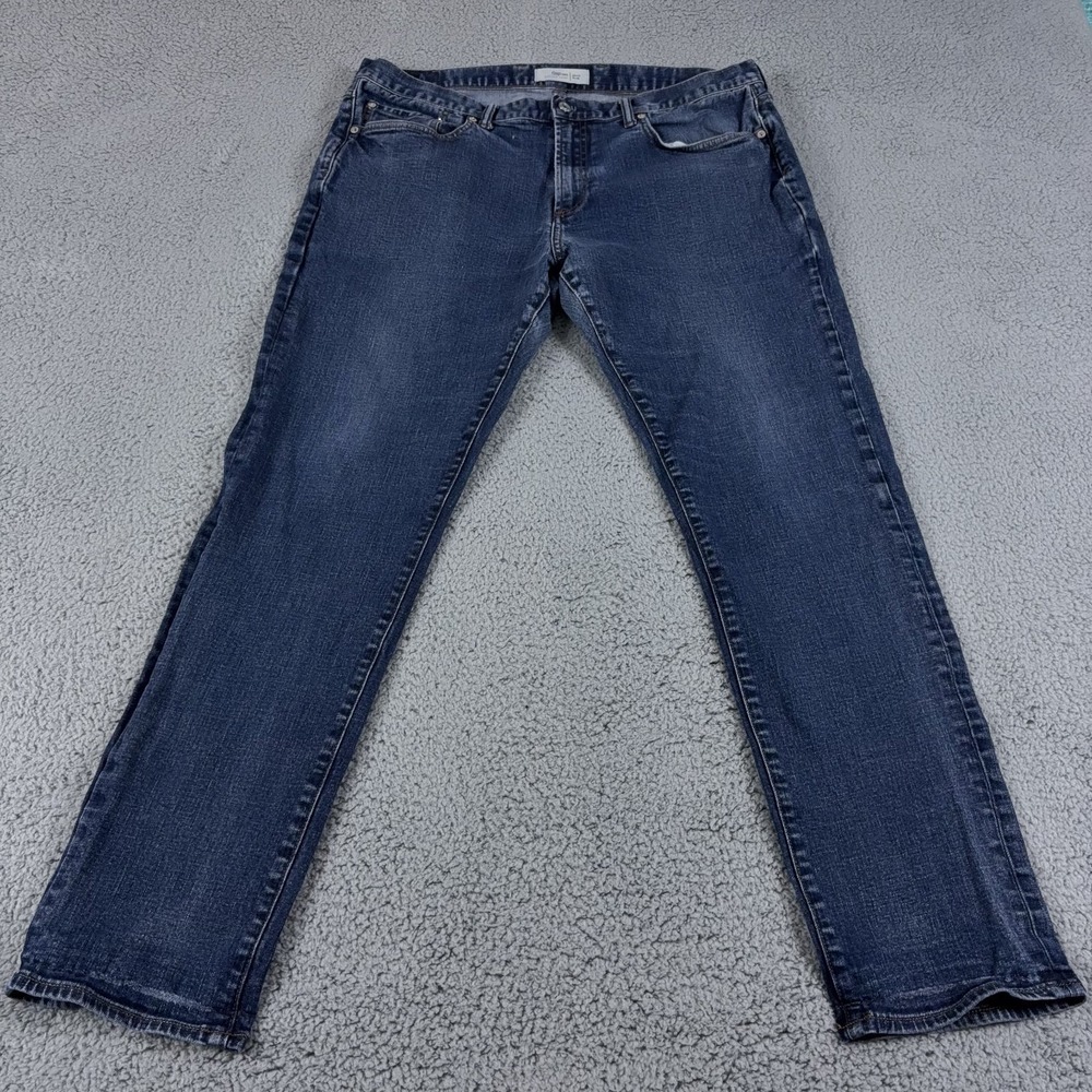 Gap 1969 Jeans Mens 38x34 Blue Slim Fit Straight Mid Rise Dark Wash Denim Cotton